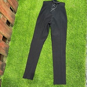 Et Vous Gray Lace-Up Jeans Size 4